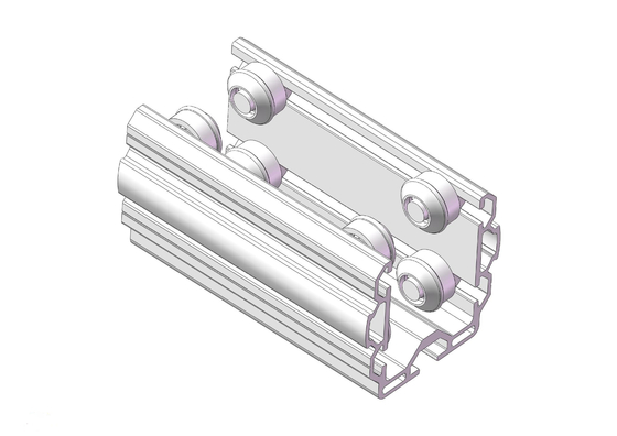 28mm Diameter Aluminium Tube PE Wheel Aluminium Roller Track Parallel Connection AL-44