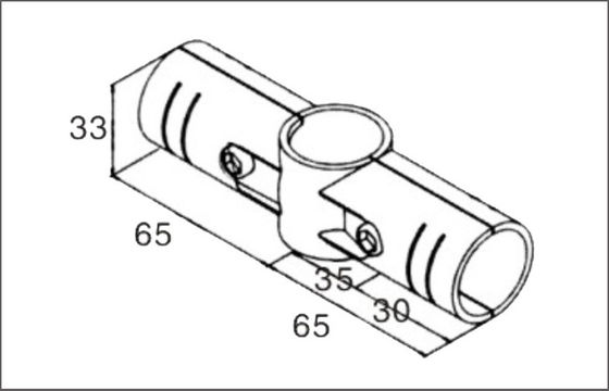SPCC Steel 4-way Metal Pipe Connectors