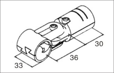 Flexible 28mm Lean Black Metal Pipe Joint Connector With Adjustable Angle