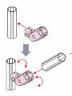 360 Degree Rotation AL5 Casting Aluminum Pipe Joints Anodizing Silver