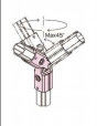 Die Casting Rotation Flexible Aluminum Tube Fittings AL-30U Elbow Connector