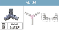 AL-36 알루미늄 합금 튜브 커넥터는 내부 세 방법 커넥터를 양극 처리했습니다