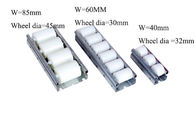 컨베이어를 위한 철재 프레임 트랙 롤러 구조 60 밀리미터 하얀 플레이콘 롤러 트랙